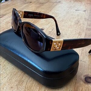 Women's Dark Tortoise COACH Sunglasses with Gold Design ~ includes Case